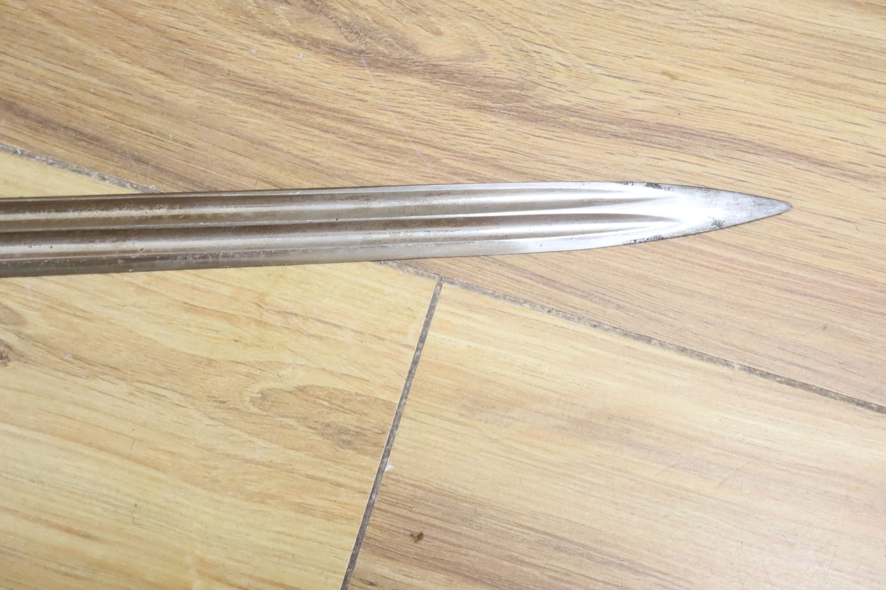 A late 19th century German Officer's sword, overall length 99cm, Carl Eickhorn blade
